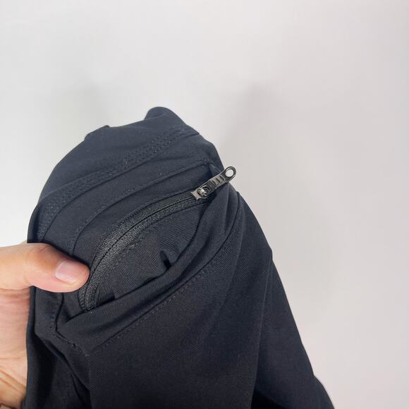 Lululemon Mens Size 34 Black Commission Shorts Zip Back Pocket Flat Front Chino - Picture 5 of 6